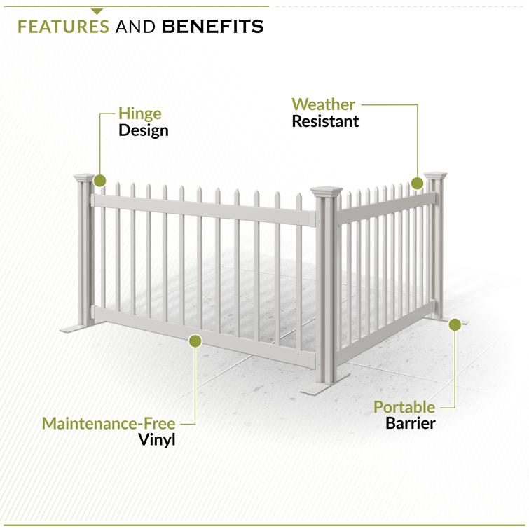 Kensington Hinged Portable Fence Kit